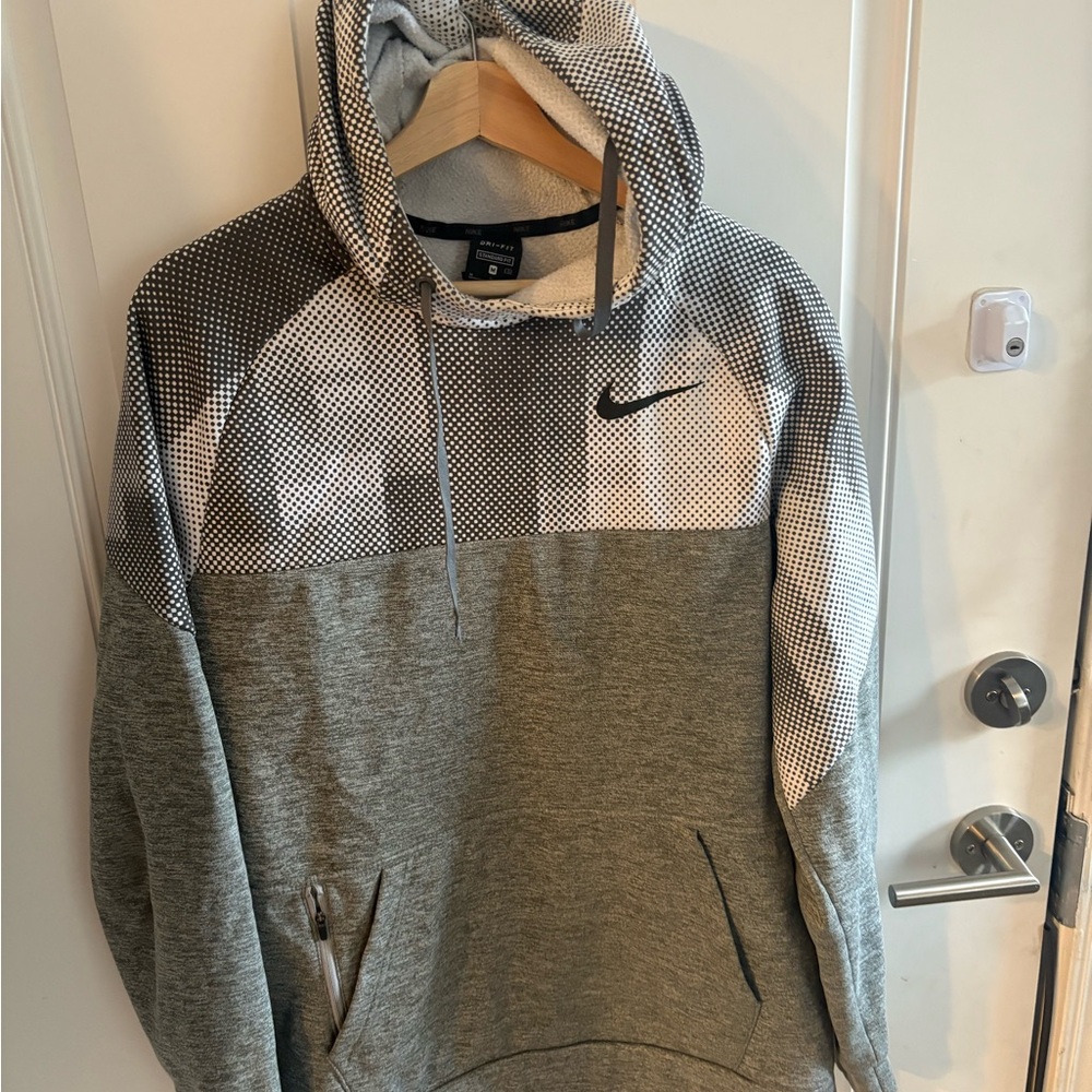 Nike Black and Gray Men's Hoodie